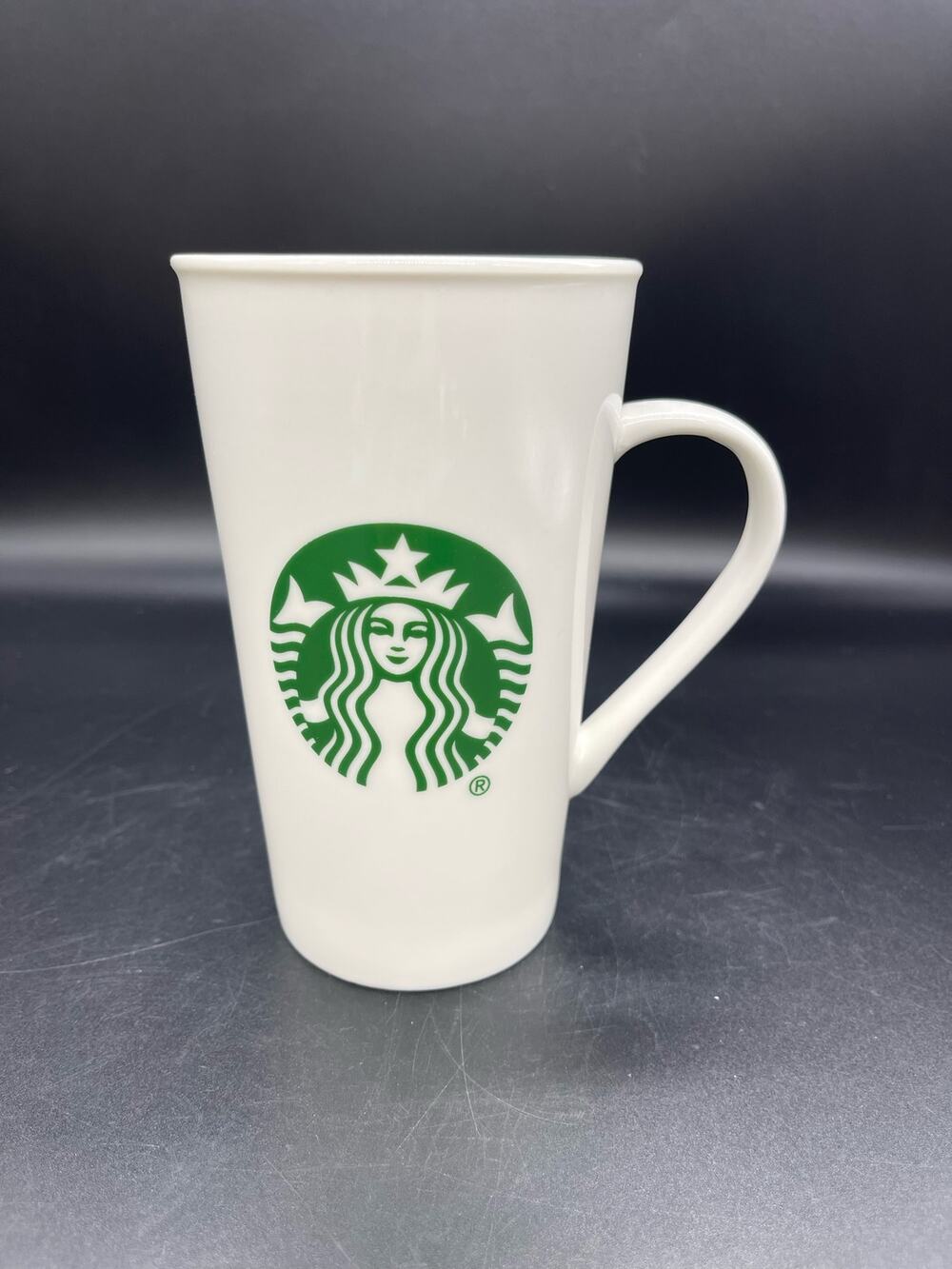 Starbucks 2015 Tall Coffee Mug with Green Original Logo 16 oz